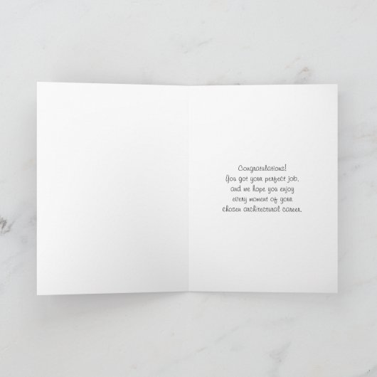 Carte Architect - New Job - Stylish With Graph Paper (Intérieur)