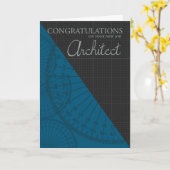 Carte Architect - New Job - Stylish With Graph Paper (Fleur jaune)