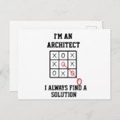 Carte architecte je trouve toujours une solution (Devant / Derrière)