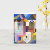 Carte Architecture colorée de Paul Klee, Art Abstrait (Fleur jaune)