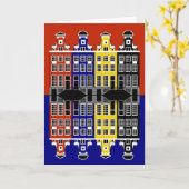 Carte Architecture d'Amsterdam - Maisons de marchands (Fleur jaune)