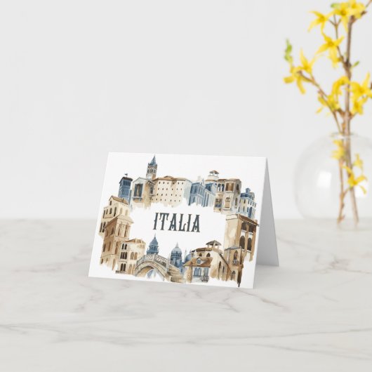 Carte Architecture en Italie (Fleur jaune)