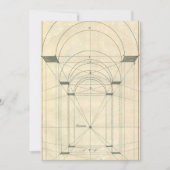 Carte Architecture vintage, perspective d'arche de la Re (Devant)