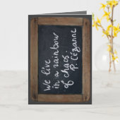 Carte Ardoise Rustic School Slate Cézanne's Quote H Card (Fleur jaune)