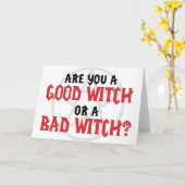 Carte Are you a Good witch or a Bad Witch (Fleur jaune)
