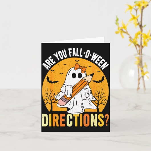 Carte Are You Fall-o-ween Direction Funny Sarcastic Quot (Fleur jaune)