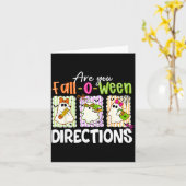 Carte Are You Fall-o-ween Directions Cute Ghost Teacher  (Fleur jaune)