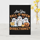 Carte Are You Fall O Ween Directions Teacher Ghost Hallo (Fleur jaune)