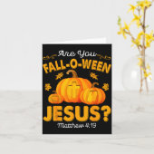 Carte Are You Fall-o-ween Jesus Christian Pumpkin Hallow (Fleur jaune)