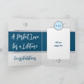 Carte Argent 25e anniversaire ajouter des noms photo ble (Intérieur)