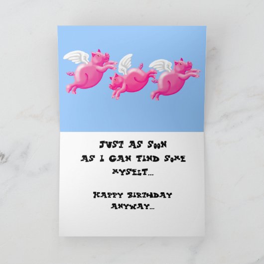 Carte Argent d'anniversaire (Intérieur)