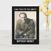 Carte Argent d'anniversaire - FUNNY (Fleur jaune)