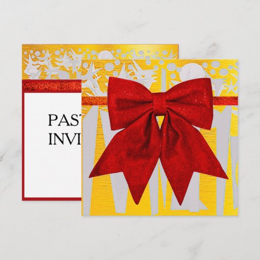 CARTE ARGENT ET OR~ LES FÊTES DANS CENTRAL PARK ! :) (Devant / Derrière)