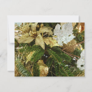 Carte Argent et or Noël Arbre II