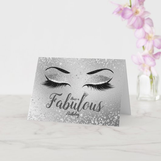 Carte Argent Fabrique Parties scintillant Eyes Standard (Orchidée)