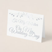 Carte Argent Foil à ma mère le jour de mon mariage (Devant)