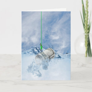 Carte argent sur le hameçon de poisson