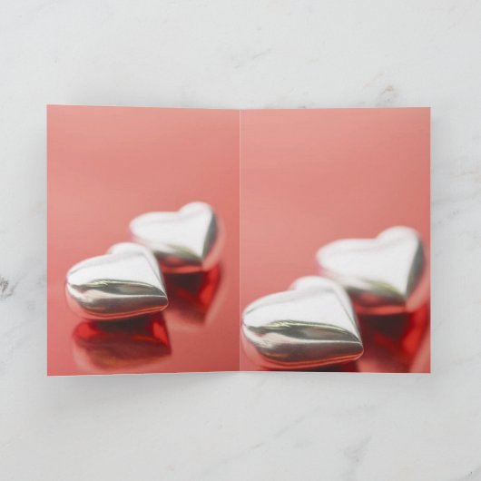 Carte argentée de coeurs (1) (Intérieur)