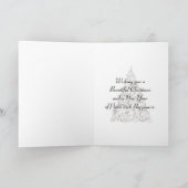 Carte argentée de Joyeux Noël (Intérieur)