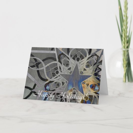 Carte argentée de vacances d'étoile (Devant)