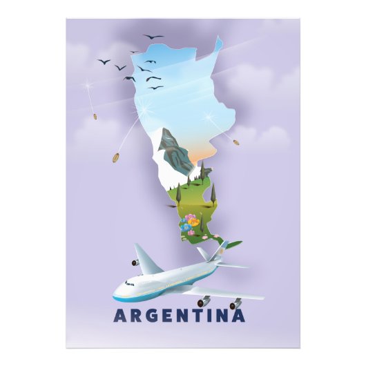 Carte Argentine poster Voyage (Devant)