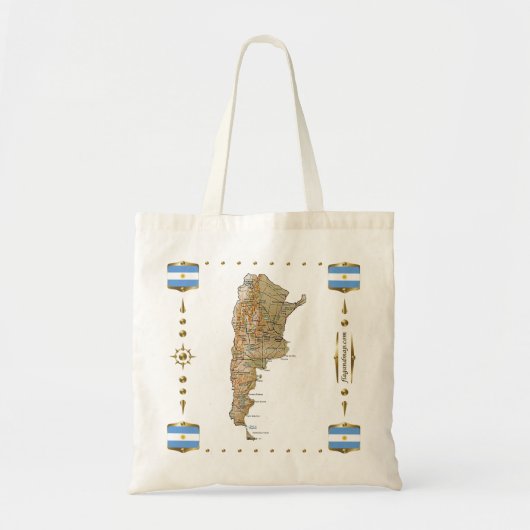 Carte Argentine + sac drapeaux (Devant)