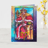 CARTE ARIES, EMPEREUR TAROT ASTROLOGIE ZODIAC ANNIVERSAI (Fleur jaune)