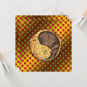 Carte Aries et singe de la Terre (Devant/Arrière en situation)