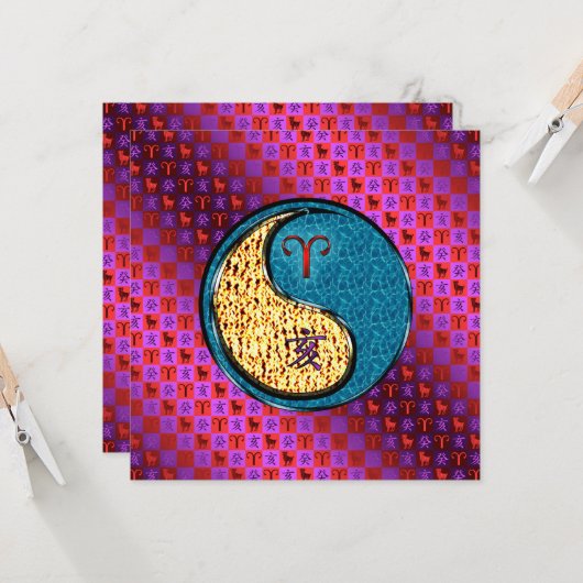 Carte Aries & Water Boar (Devant/Arrière en situation)