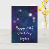 Carte Aries Zodiac Constellation Joyeux anniversaire (Fleur jaune)