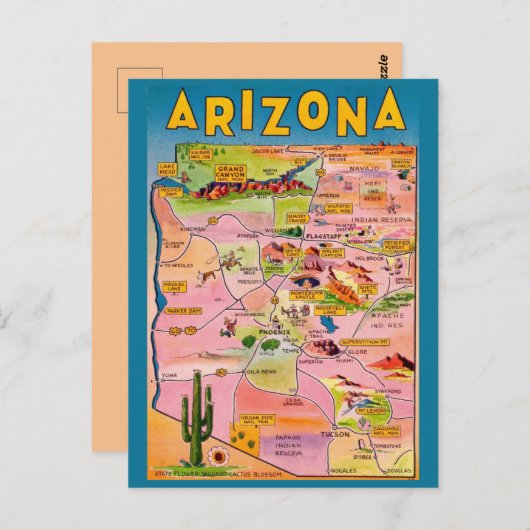 Carte Arizona (Devant / Derrière)
