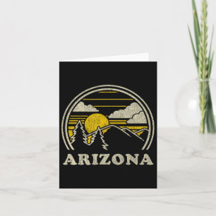 Carte Arizona Az T Shirt Vintage Randonnées Montagnes Te