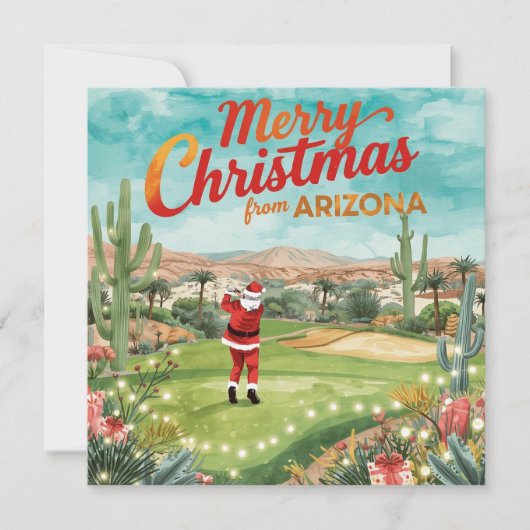 Carte Arizona Christmas in Desert Greeting card (Devant)