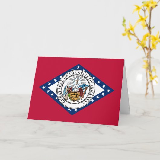Carte Arkansan Flag & Seal, Flag of Arkansas (Fleur jaune)