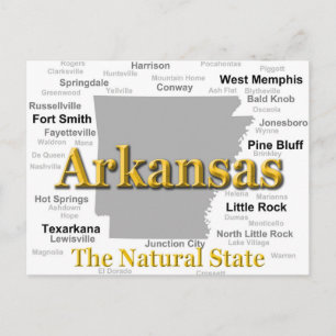 Carte Arkansas Silhouette