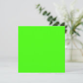 Carte Arlequin Neon Vert Couleur Solide (Debout devant)