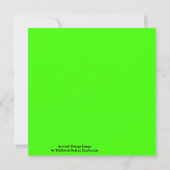 Carte Arlequin Neon Vert Couleur Solide (Dos)