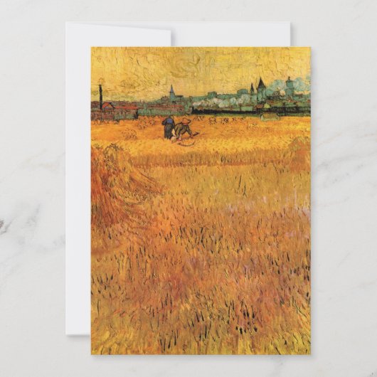 Carte Arles : Vue des champs de blé par Vincent van Gogh (Devant)