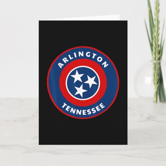 Carte Arlington Tennessee Tn Drapeau Dge Médaillon Souve (Devant)