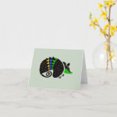 Carte ARMADILLO - Animaux sauvages - Faune - Vert (Fleur jaune)