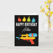 Carte Arme à eau et ballons fête d'été (Fleur jaune)