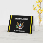 Carte Arme militaire de retraite-2 couleurs emblème de d (Fleur jaune)