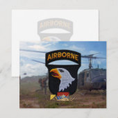 Carte armée 101e aire de répartition aéroportée du vietn (Devant / Derrière)