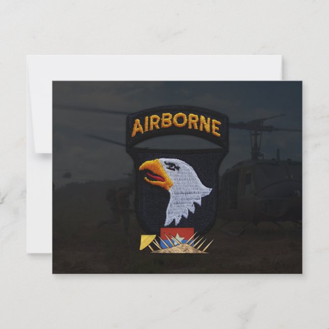 Carte armée 101e division aéroportée timbre (Devant)