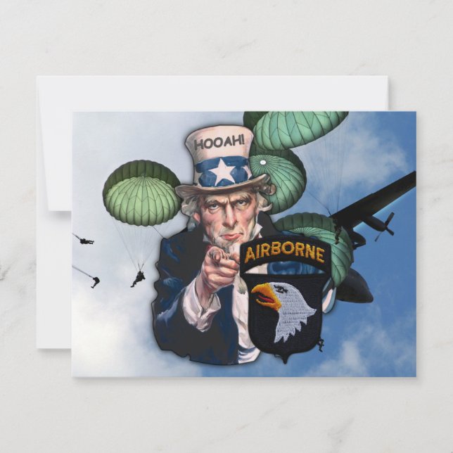 Carte armée 101e division aéroportée timbre (Devant)