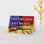 Carte Armes à feu sûres, société en sécurité (Fleur jaune)