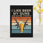 Carte Armes à fusils Riffle Drôle Drôle Sayings (Fleur jaune)