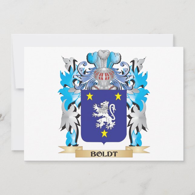Carte Armoiries de Boldt (Devant)
