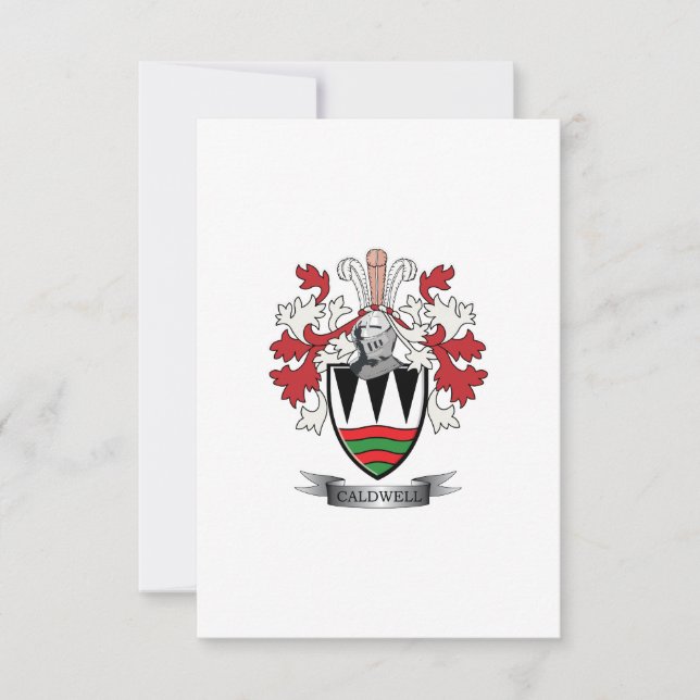 Carte Armoiries de caldwell Family Crest (Devant)