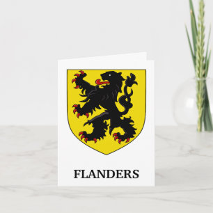 Carte Armoiries de Flandre Lion Héraldique